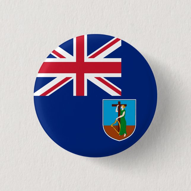 Flag of Montserrat 3 Cm Round Badge (Front)