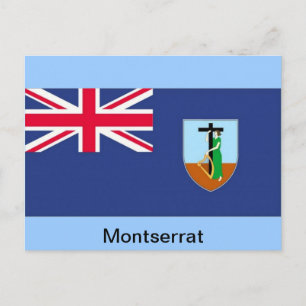 Flag of Montserrat Postcard