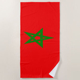 Flag of Morocco Beach Towel