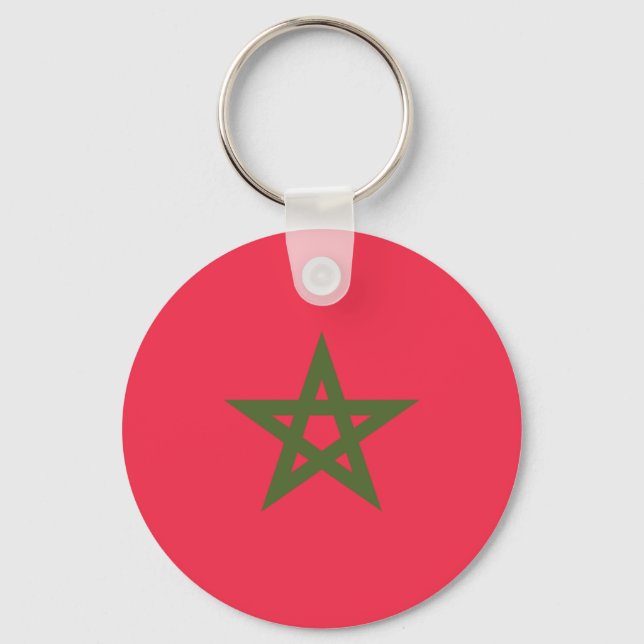 Flag of Morocco Key Ring (Front)