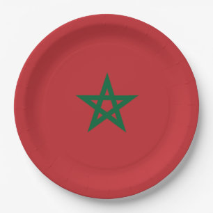 Flag of Morocco Paper Plate