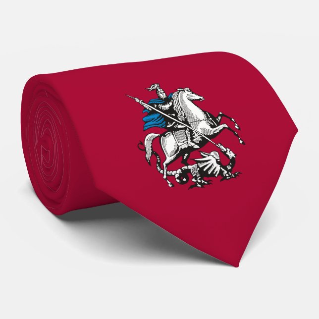 Flag of Moscow (Russian Capital City) Tie (Rolled)