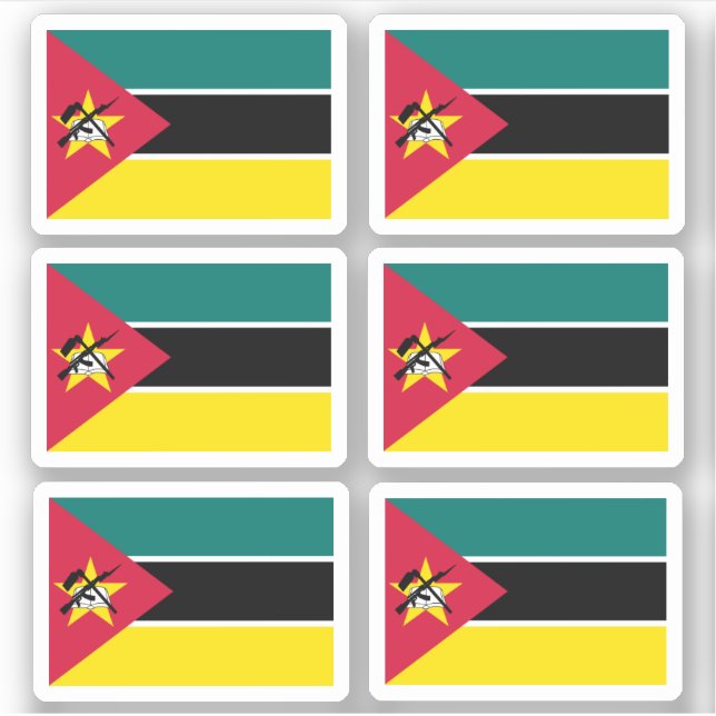Flag of Mozambique - a collection Sticker (Front)
