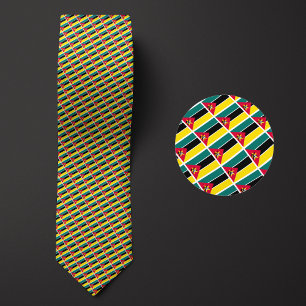 Flag of Mozambique Pattern Tie