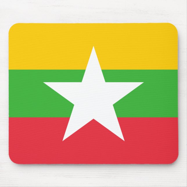 Flag of Myanmar (Burma) Mouse Mat (Front)