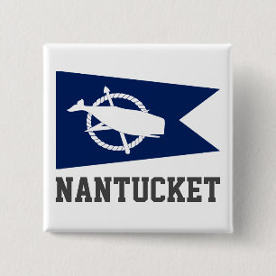 Flag of Nantucket, Massachusetts 15 Cm Square Badge