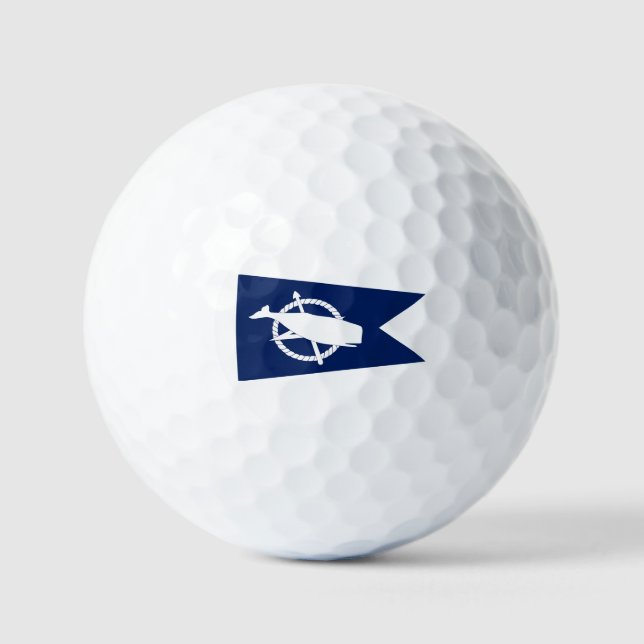 Flag of Nantucket, Massachusetts Golf Balls (Front)