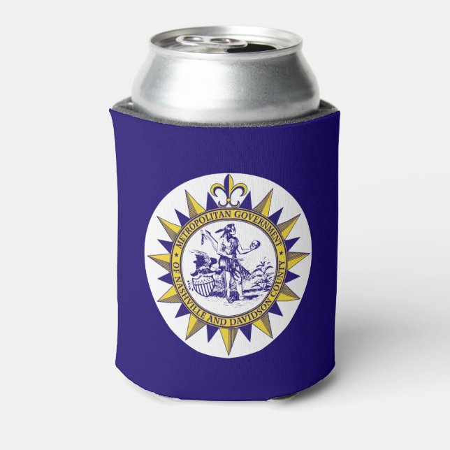 Flag of Nashville, Tennessee Can Cooler (Can Back)