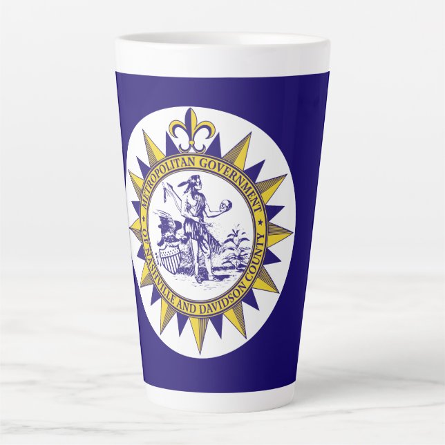 Flag of Nashville, Tennessee Latte Mug (Front)