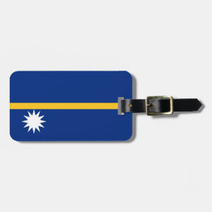 Flag of Nauru Luggage Tag w/ leather strap