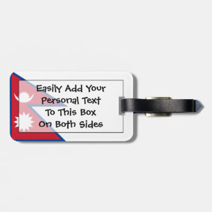 Flag of Nepal Easy ID Personal Luggage Tag
