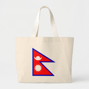 Flag of Nepal Large Tote Bag