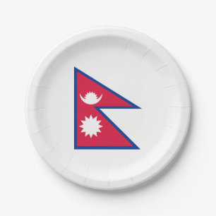 Flag of Nepal Paper Plates