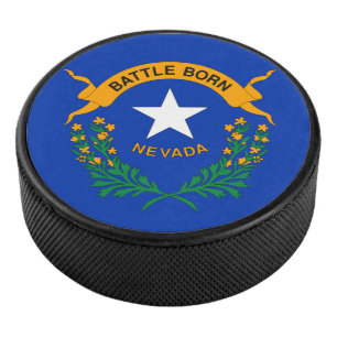 Flag of Nevada (detail) Hockey Puck