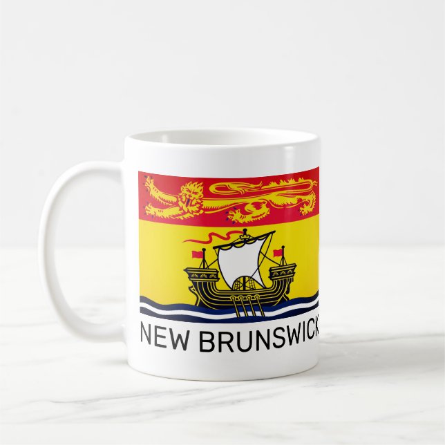 Flag of New Brunswick, Canada Coffee Mug (Left)