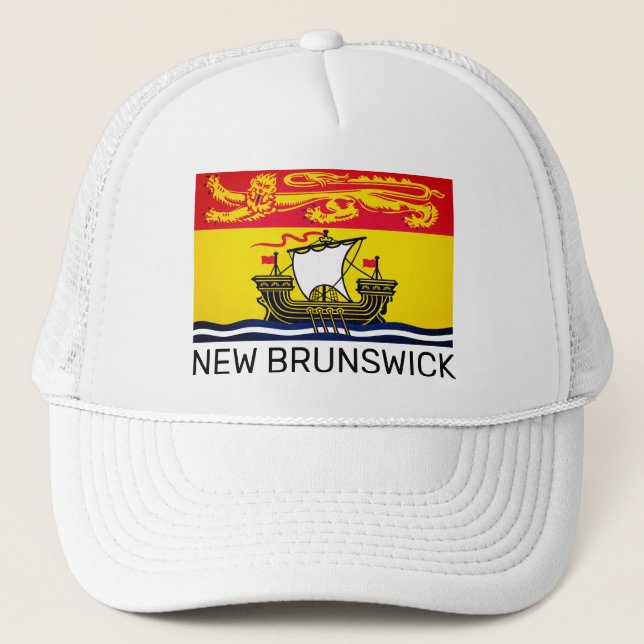 Flag of New Brunswick, Canada Trucker Hat (Front)