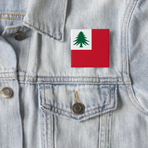 Flag of New England 15 Cm Square Badge