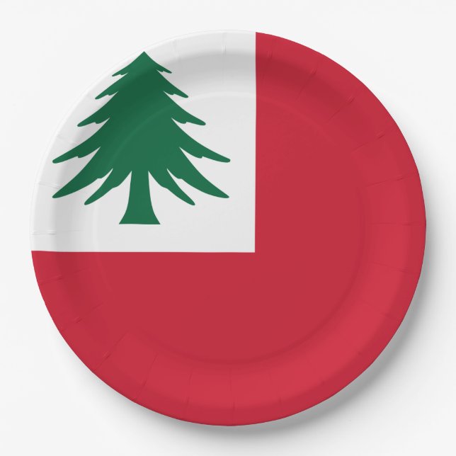 Flag of New England Paper Plate (Front)