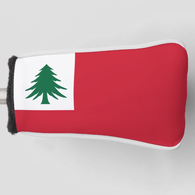 Flag of New England (pine only) - unofficial Golf  Golf Head Cover (Front)