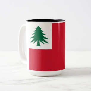 Flag of New England Two-Tone Coffee Mug