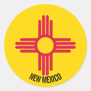 Flag of New Mexico Classic Round Sticker