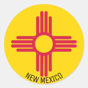 Flag of New Mexico Classic Round Sticker