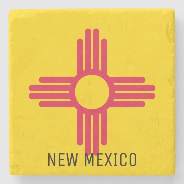 Flag of New Mexico Stone Coaster (Front)