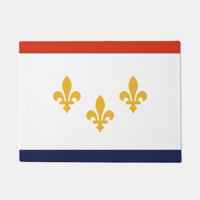 Flag of New Orleans Door Matt Doormat (Front)