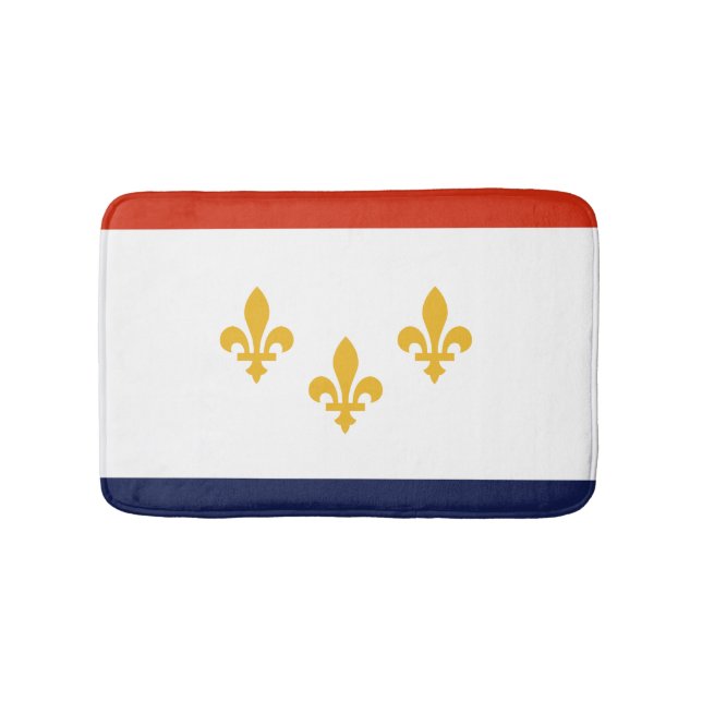 Flag of New Orleans, Louisiana Bathroom Mat (Front)