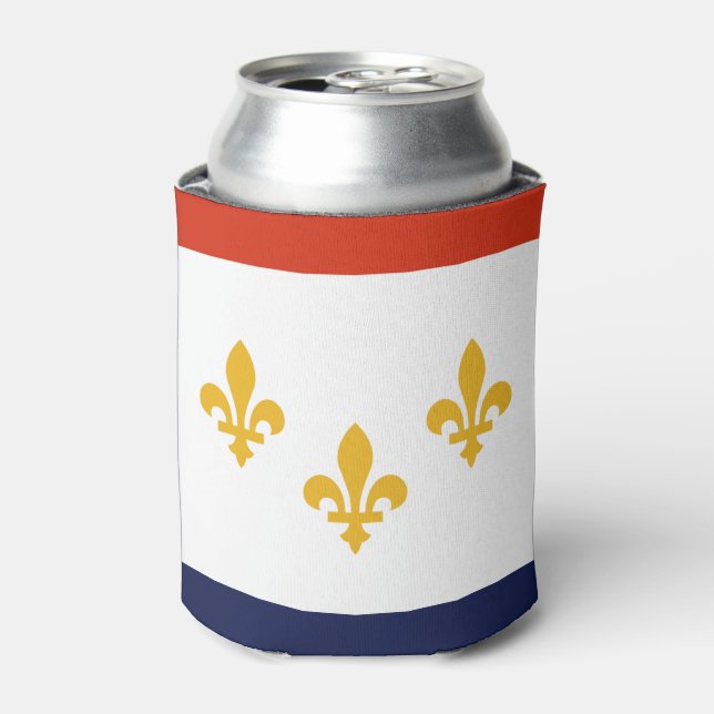 Flag of New Orleans, Louisiana Can Cooler (Can Front)