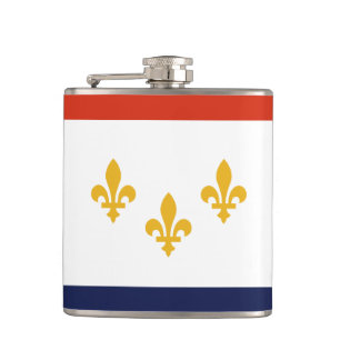 Flag of New Orleans, Louisiana Hip Flask