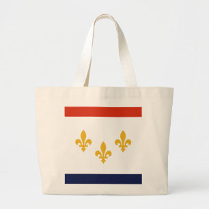 Flag of New Orleans, Louisiana Large Tote Bag