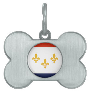 Flag of New Orleans, Louisiana Pet ID Tag