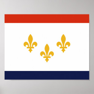 Flag of New Orleans, Louisiana Poster