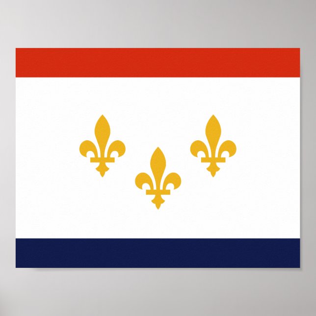 Flag of New Orleans, Louisiana Poster (Front)