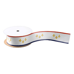 Flag of New Orleans, Louisiana Satin Ribbon