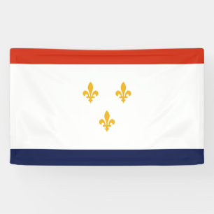 Flag of New Orleans (Louisiana, USA) Banner