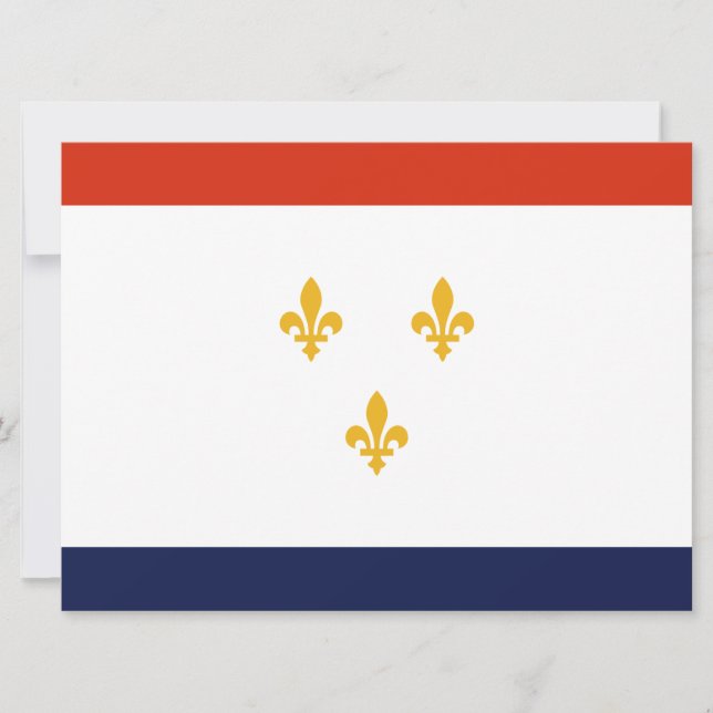 Flag of New Orleans (Louisiana, USA) Card (Front)