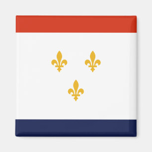 Flag of New Orleans (Louisiana, USA) Magnet