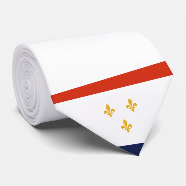 Flag of New Orleans (Louisiana, USA) Tie (Rolled)