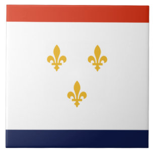 Flag of New Orleans (Louisiana, USA) Tile