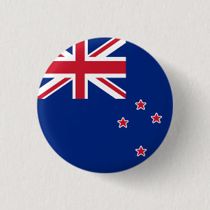 Flag of New Zealand 3 Cm Round Badge
