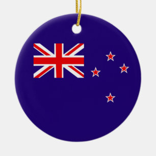 Flag of New Zealand Ceramic Tree Decoration