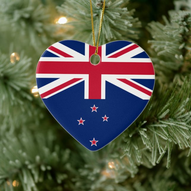 Flag of New Zealand - Stylised Ceramic Tree Decoration (Tree)