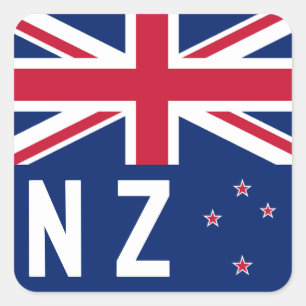 Flag of New Zealand - Stylised Square Sticker
