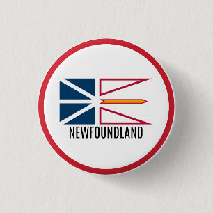 Flag of Newfoundland 3 Cm Round Badge