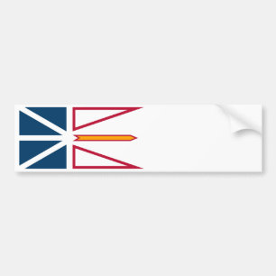 Flag of Newfoundland and Labrador (Canada) Bumper Sticker