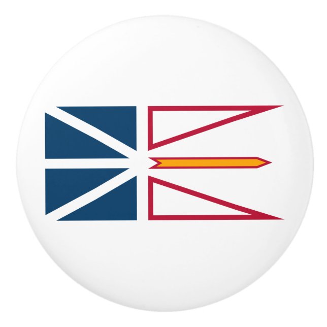 Flag of Newfoundland and Labrador (Canada) Ceramic Knob (Front)