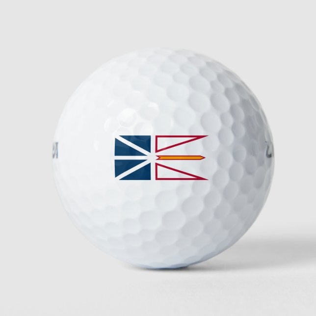 Flag of Newfoundland and Labrador (Canada) Golf Balls (Front)