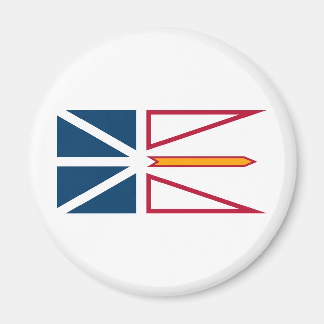 Flag of Newfoundland and Labrador (Canada) Magnet (Front)